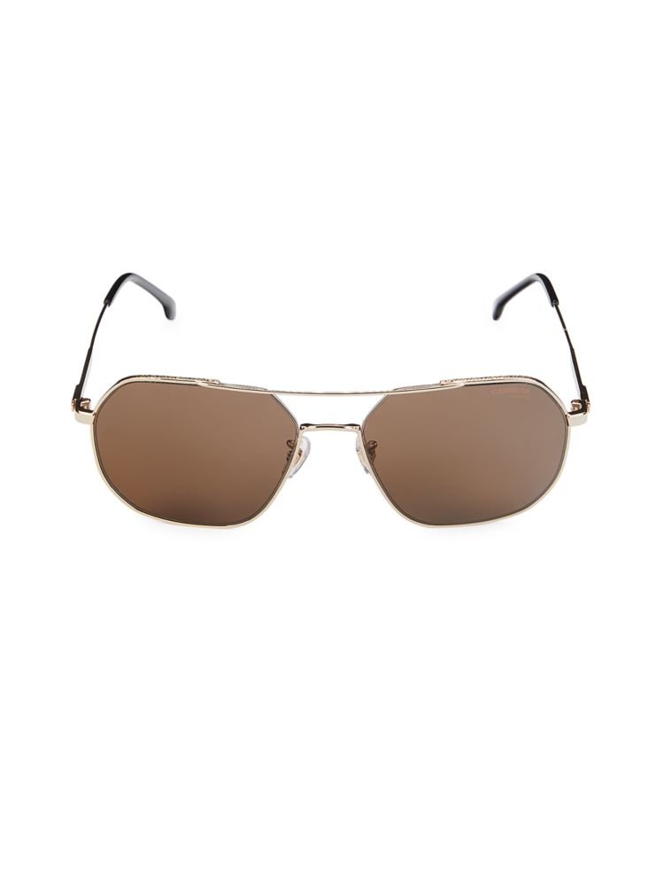 Солнцезащитные очки-авиаторы 58MM Carrera, цвет Gold Brown